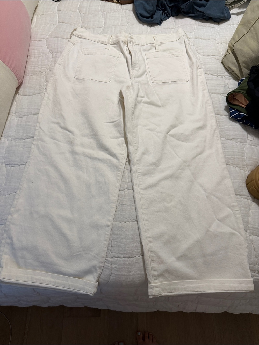 Madewell NWOT Wide Leg White Jeans